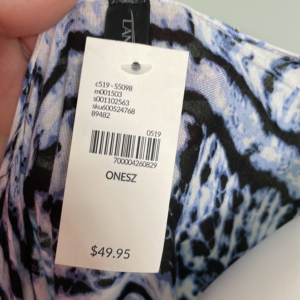 NWT Lane Bryant Blue Tie Dye Kimono Scarf Cardigan Wrap Shawl - Picture 4 of 8
